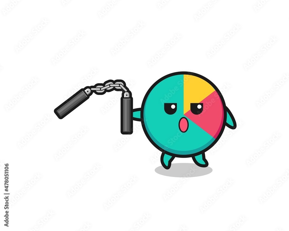 cartoon of chart using nunchaku cartoon of chart using nunchaku