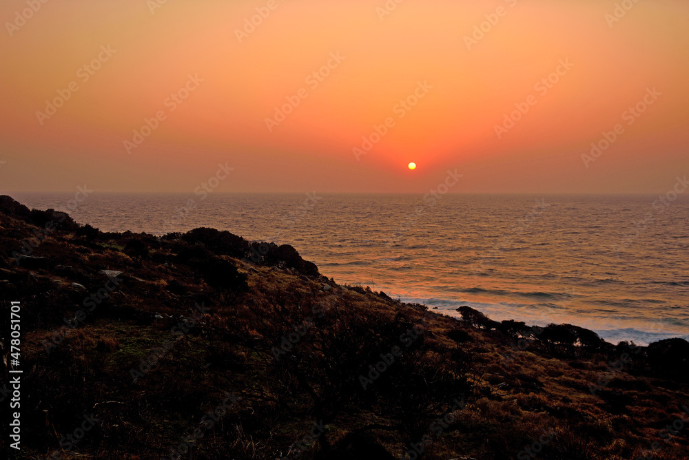 石原橋展望所から望む夕日 石原橋展望所から望む夕日