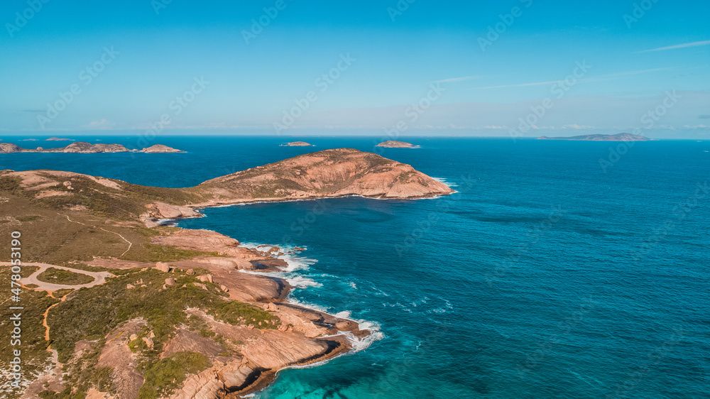 Drone shot of Thistle Cove Cape Le Grand Western Australia