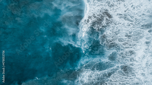 Fotografia Stylized Drone shot of Cronulla Beach Waves Sydney Australia