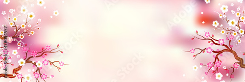 梅　春　風景　背景