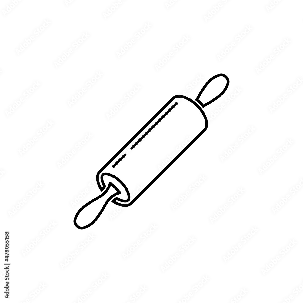 rolling pin icon design template vector rolling pin icon design template vector