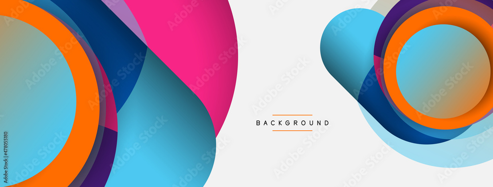 Circle and round shapes abstract background. Vector illustration for wallpaper banner background or landing page Circle and round shapes abstract background. Vector illustration for wallpaper banner background or landing page