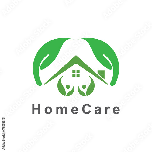 Homecare and Healthcare logo. Home family logo concept