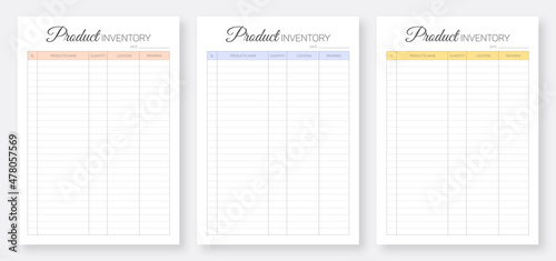 Product Inventory Planner Template. Product Inventory Management Tracker. Minimalist Planner Set. Planner Template Bundle.