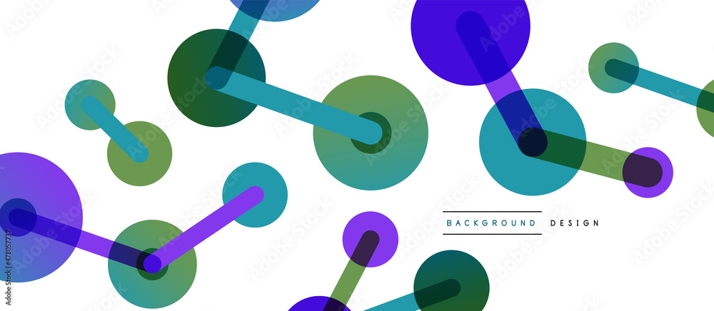 Abstract background. Round dots connected by lines. Trendy techno business template for wallpaper, banner, background or landing Abstract background. Round dots connected by lines. Trendy techno business template for wallpaper, banner, background or landing