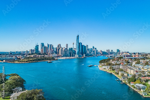 Drone Shot of Sydney Harbour © Overflightstock