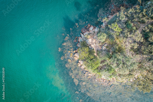 Stylized Drone Shot of Berry Island Reserve