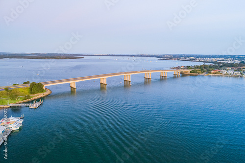 Photography Drone Shot of Captain Cook Bridge at Sunset