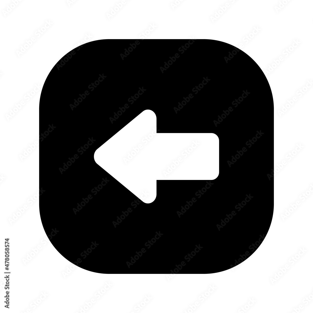 Illustration vector graphic icon of Left Arrow 4. Solid Style Icon. Vector illustration isolated on white background. Perfect for website or application design. Illustration vector graphic icon of Left Arrow 4. Solid Style Icon. Vector illustration isolated on white background. Perfect for website or application design.