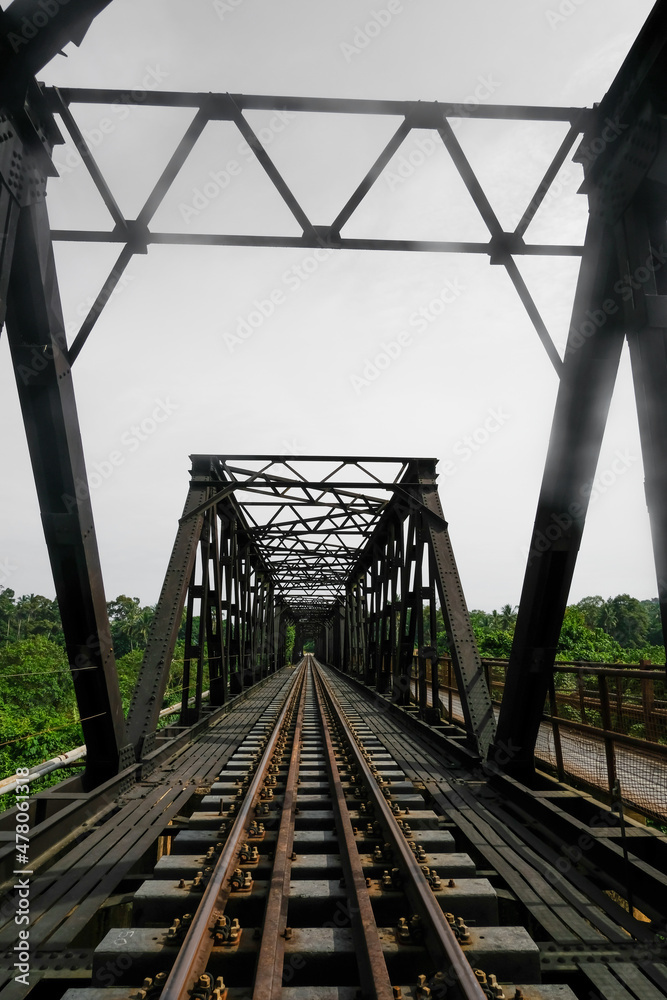 Railway track in Manek Urai, Kelantan, Malaysia
