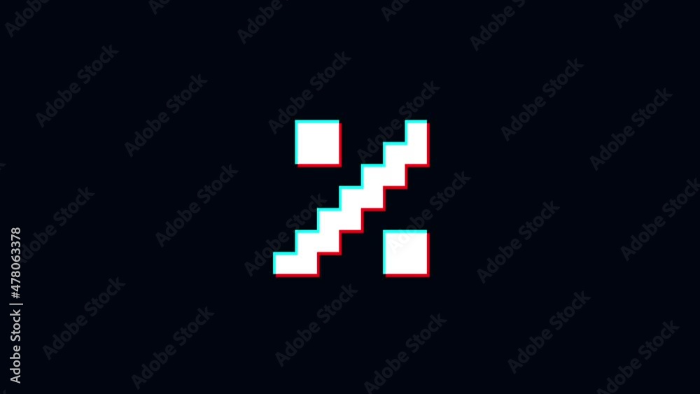 percent Glitch icon animated.isolated on black background.digital glitch effect.4K video.cool effect percent Glitch icon animated.isolated on black background.digital glitch effect.4K video.cool effect