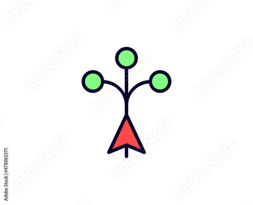 Diversification line icon. Vector symbol in trendy flat style on white background. Commerce sing for design.