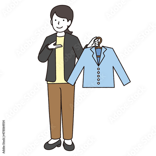 
アパレル店員の女性