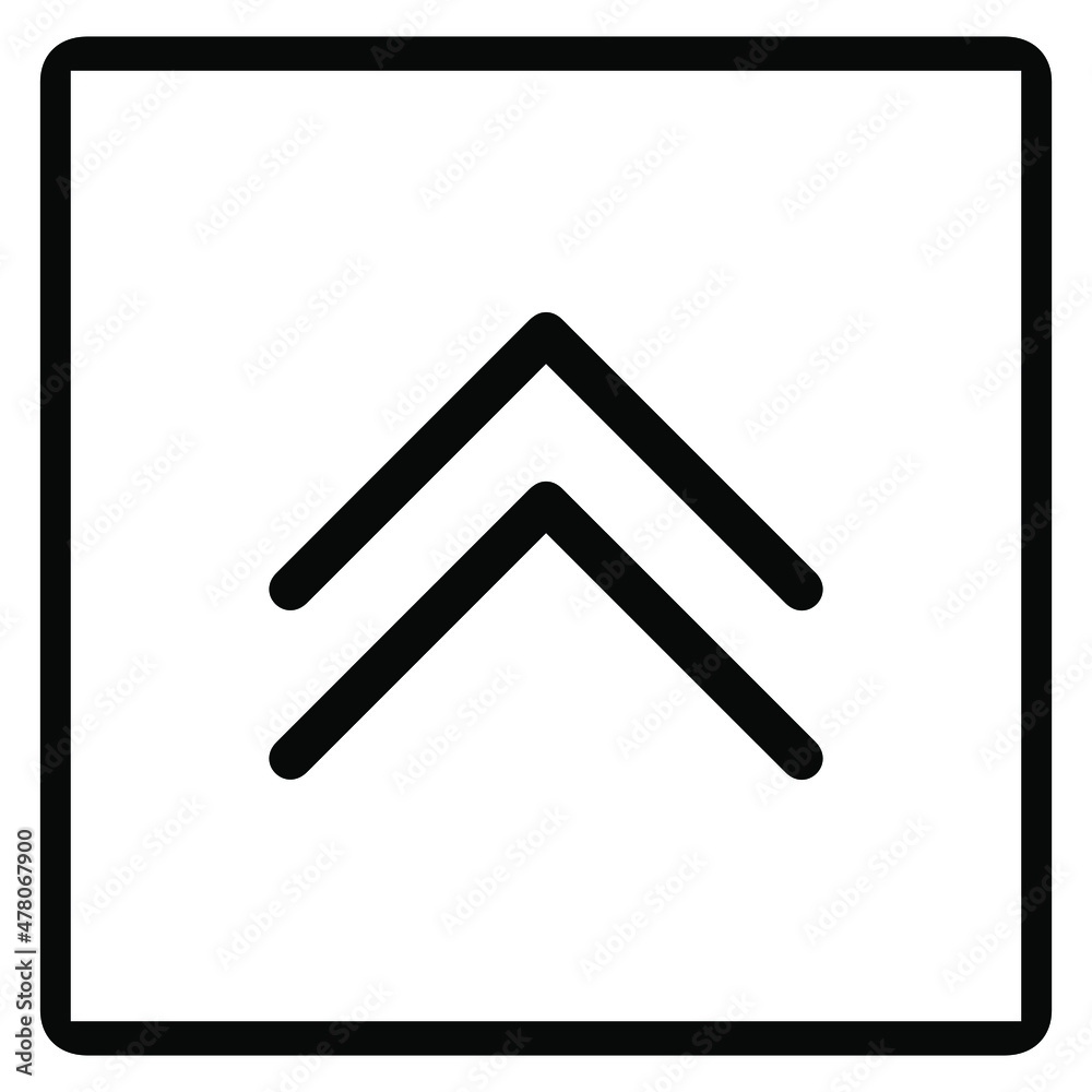 Up Arrow Icon. up arrow icon vector in trendy flat style. up arrow icon image, up arrow icon illustration in square isolated on white background Up Arrow Icon. up arrow icon vector in trendy flat style. up arrow icon image, up arrow icon illustration in square isolated on white background