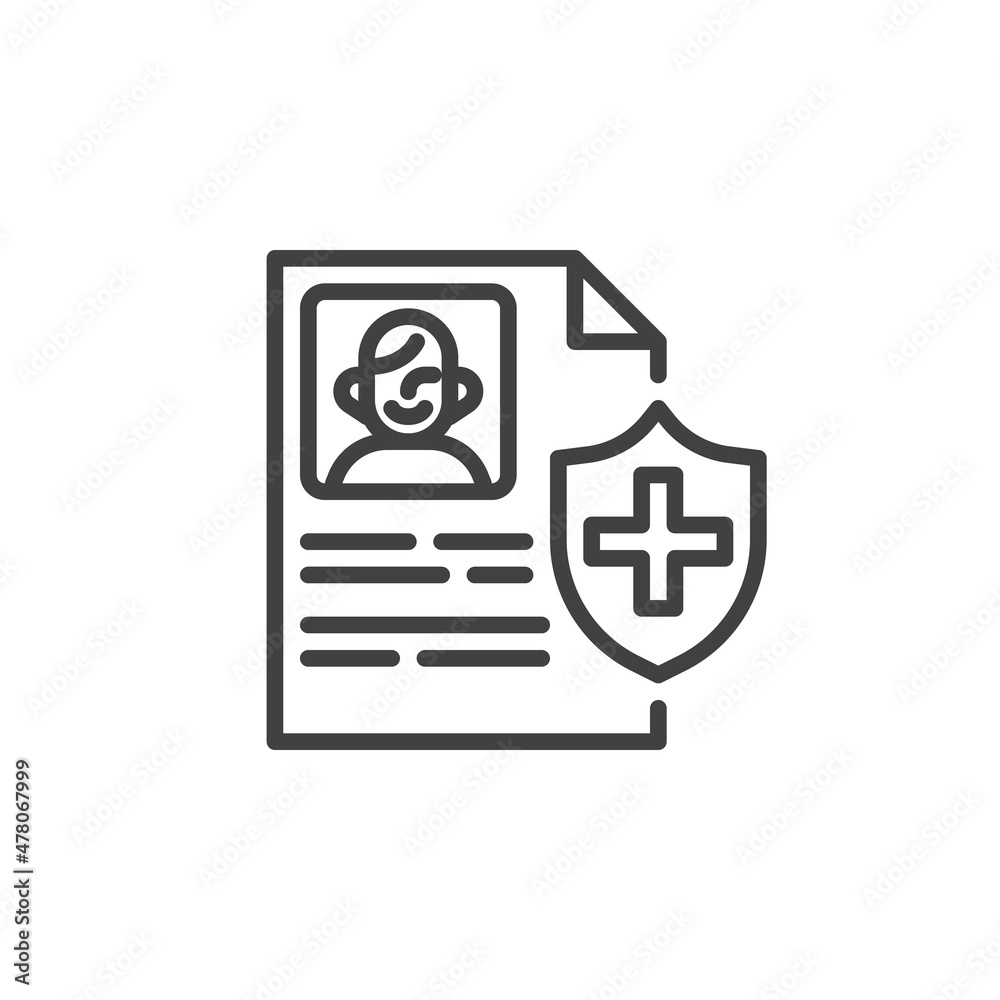 Health insurance line icon Health insurance line icon