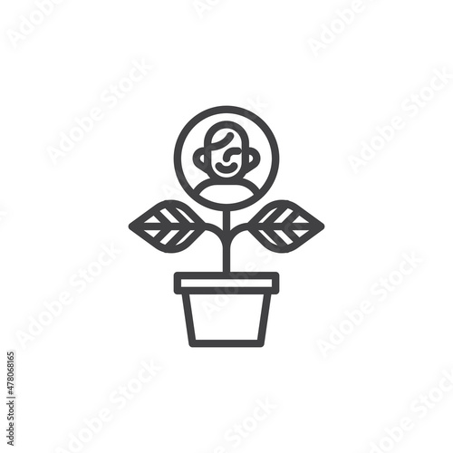 Personal growth line icon