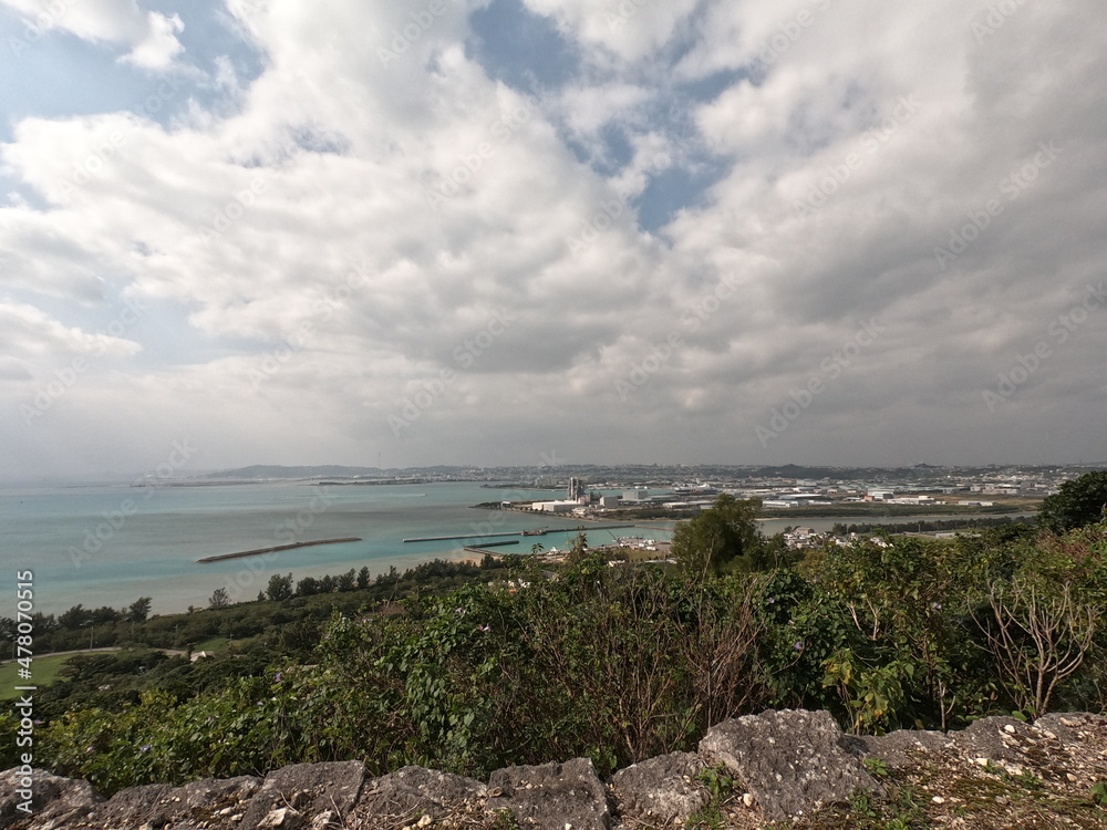 勝連城からの風景、沖縄