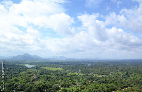 Sri Lanka, view from the top and landscape Sigiriya Fortress 