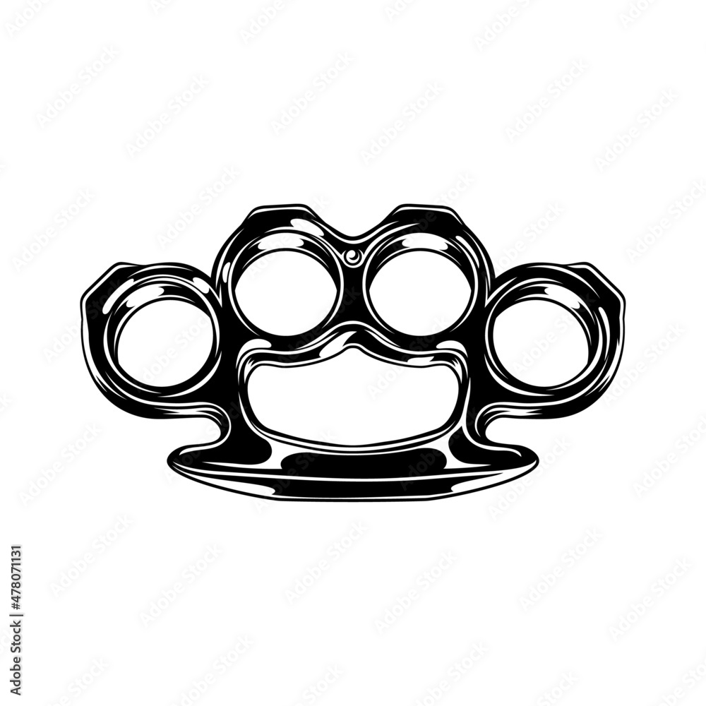 Brass knuckles design element Royalty Free Vector Image