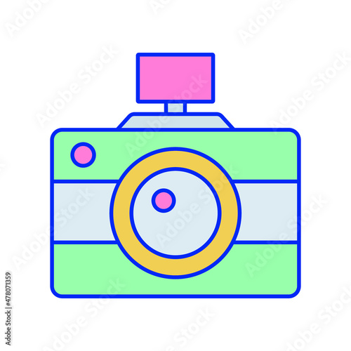 Photo Camera Vector icon which is suitable for commercial work and easily modify or edit it

