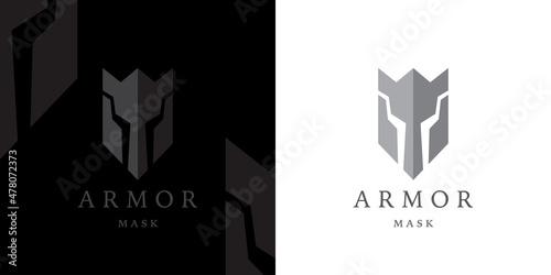 Warrior helmet logo icon