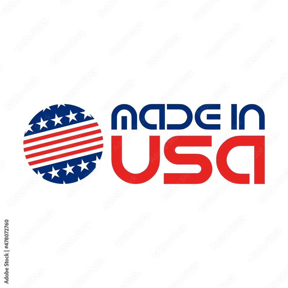Made in USA badge icon isolated on white background Made in USA badge icon isolated on white background