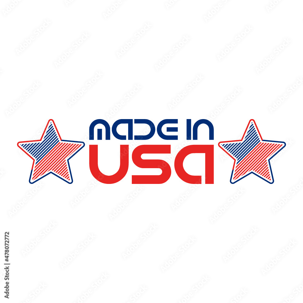 Made in USA badge icon isolated on white background Made in USA badge icon isolated on white background