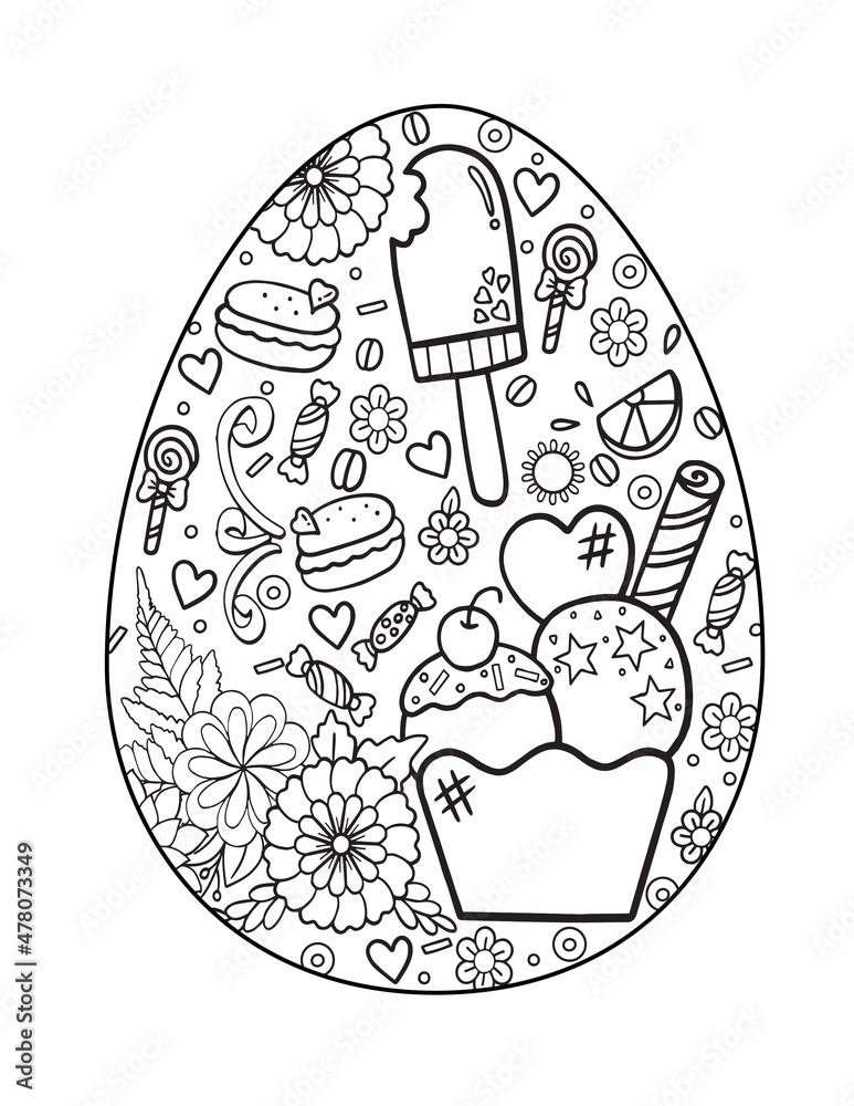 Easter coloring page for Adults. Easter coloring pages. Adult coloring ...