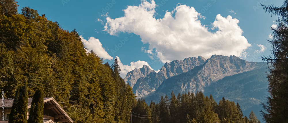 Naklejka premium Beautiful alpine summer view near Golling, Salzburg, Austria