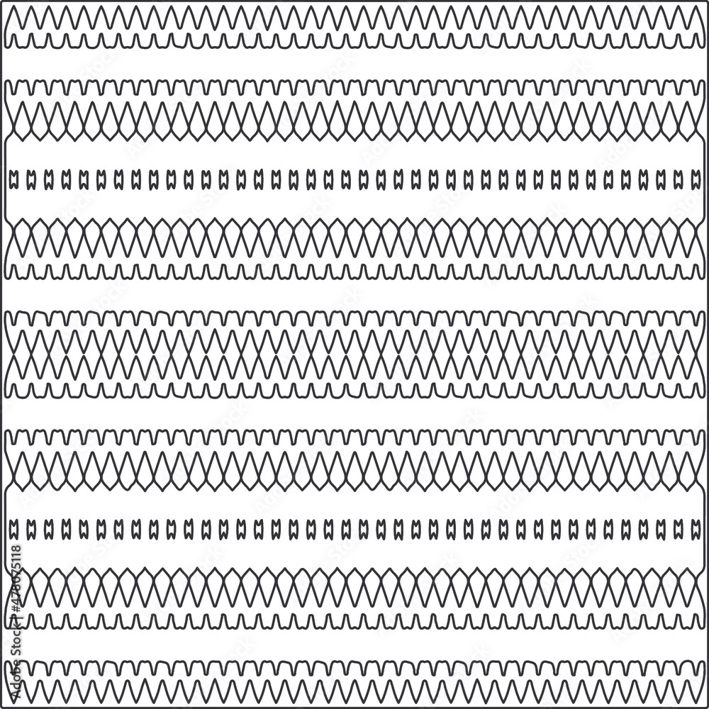 Vector ethnic pattern with symmetrical elements . Repeating geometric tiles from striped elements.Monochrome texture.Black and white pattern for wallpapers and backgrounds. Vector ethnic pattern with symmetrical elements . Repeating geometric tiles from striped elements.Monochrome texture.Black and white pattern for wallpapers and backgrounds.
