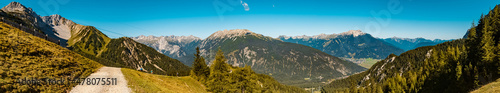 High resolution stitched panorama of a beautiful alpine summer view at the famous Marienbergbahn Biberwier, Tyrol, Austria