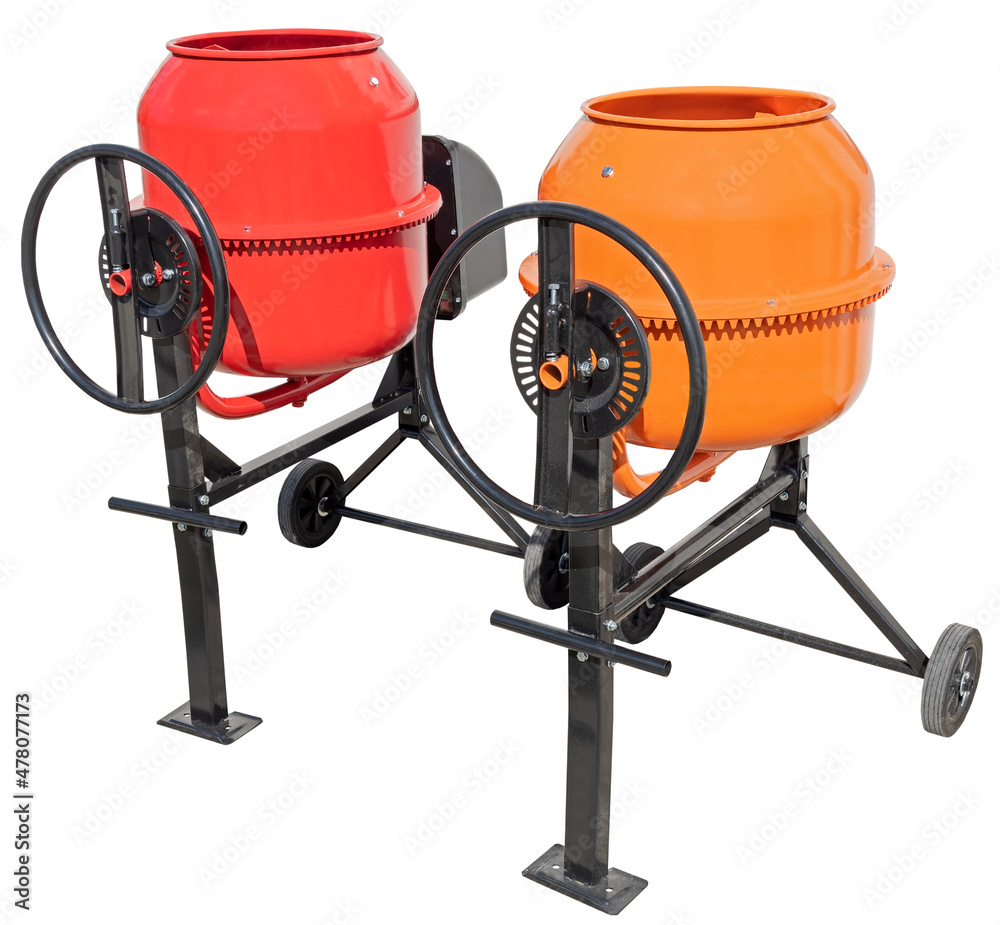 electric concrete mixer isolated on a white electric concrete mixer isolated on a white