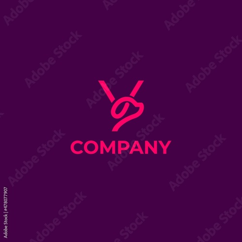 Logo with a combination of Letter Y and animal or dog. This logo is perfect for a business that deals with a pet clinic or pet shop.