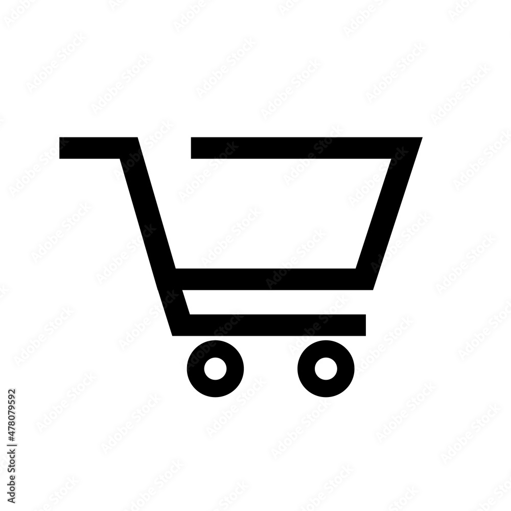 Simple shopping cart icon. Vector. Simple shopping cart icon. Vector.