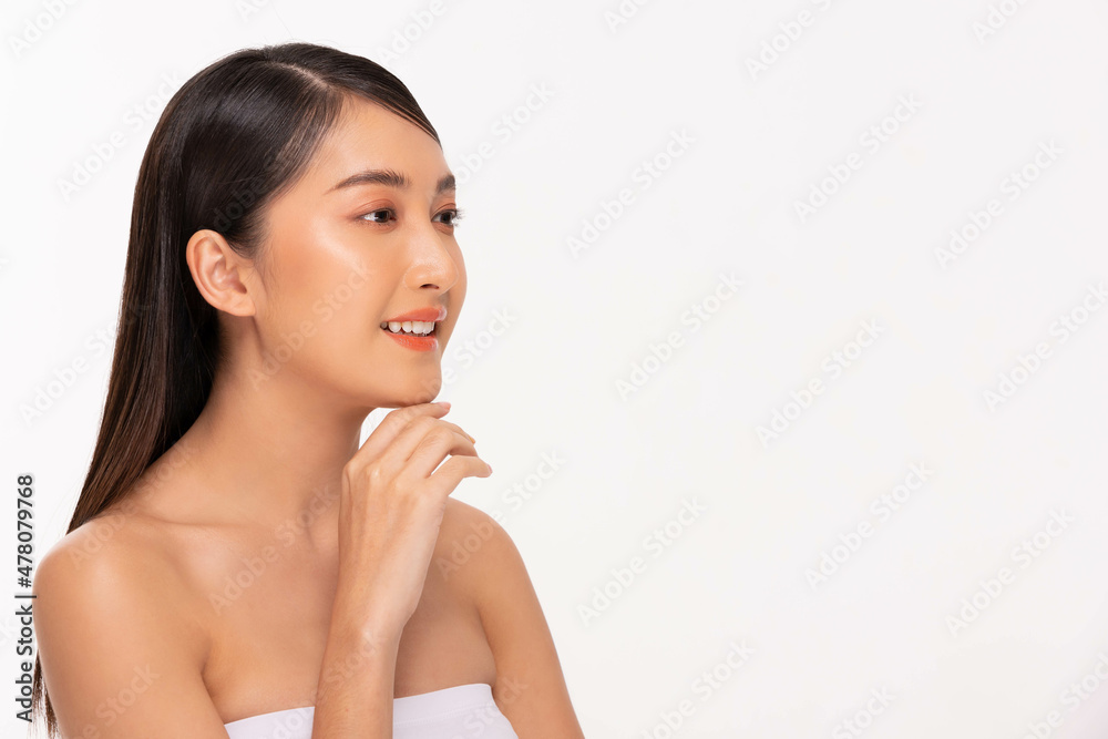 Beauty asian women portrait face with natural skin and skin care healthy hair and skin close up face beauty portrait.Beauty Concept. Beauty asian women portrait face with natural skin and skin care healthy hair and skin close up face beauty portrait.Beauty Concept.