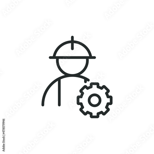 simple vector icon handyman call editable. isolated on white background. 