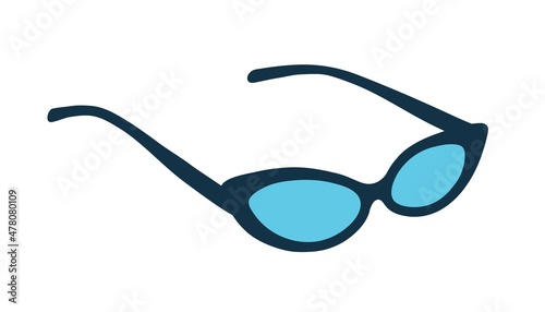 Cat eyes sunglasses. Fashion summer sun glasses. Women beach accessory. Elega...