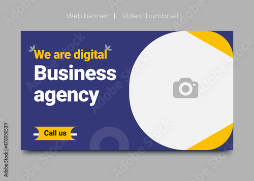 video thumbnail for social media. business web banner template. live stream workshop promotion webinar. Editable banner thumbnail design.
thumbnail cover photo.
