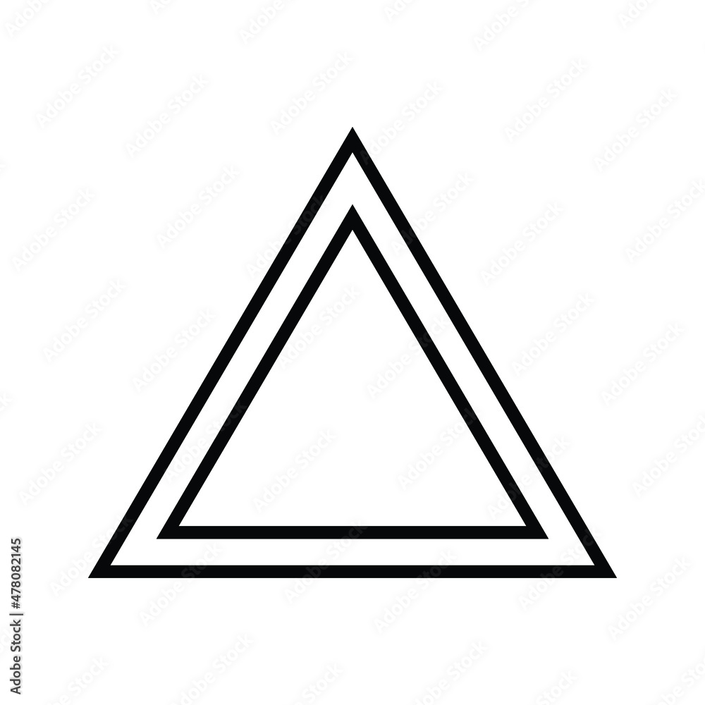 Triangle up arrow or pyramid line art vector icon for apps and websites Triangle up arrow or pyramid line art vector icon for apps and websites