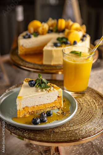 Pumpkin layered cheesecake