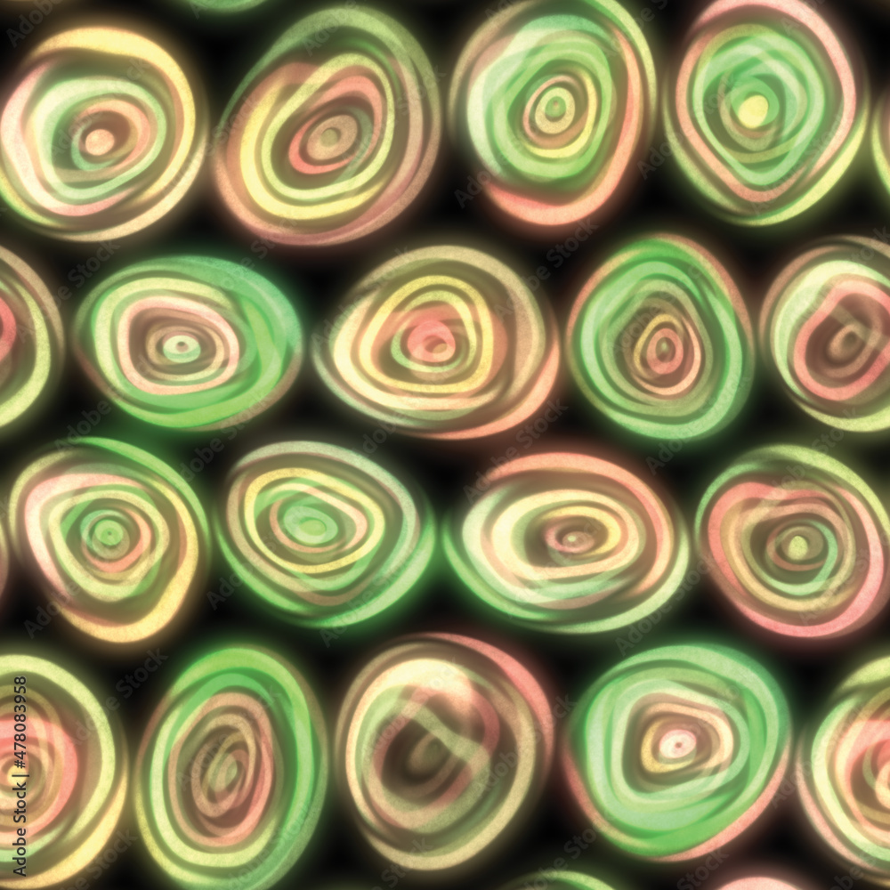 Large squiggly wiggly swirly whirly spiral circles that look hand drawn in a Christmas coloured red and green seamless tile. Large squiggly wiggly swirly whirly spiral circles that look hand drawn in a Christmas coloured red and green seamless tile.