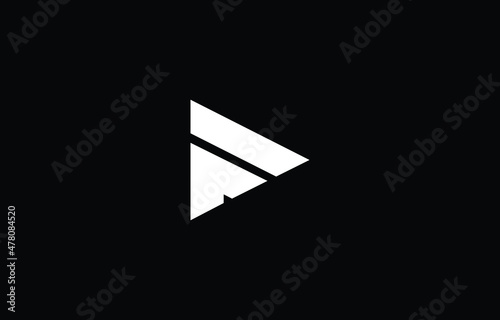 
Initial AI letter logo design with black background
