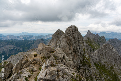 View of Vordernberger Griesmauer and TAC Spitze, Präbichl, Austria photo