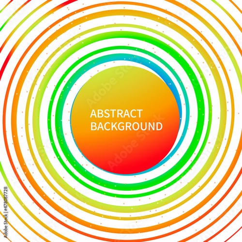 Abstract Rainbow background arranged in a circle. Poster, banner, presentation, website design template
