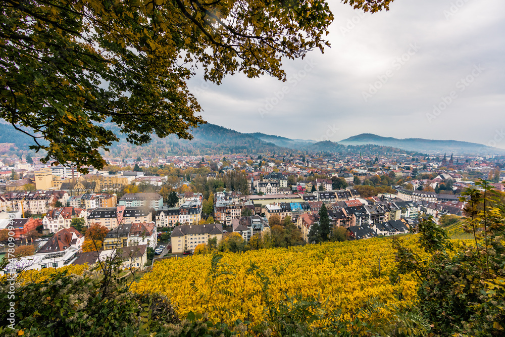 Obraz premium Freiburg im Breisgau – Blick auf die Altstadt