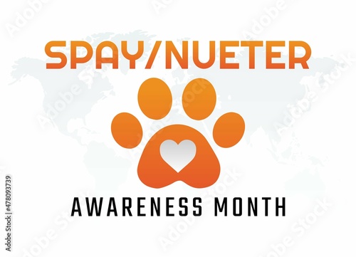 vector graphic of spay nueter awareness month good for spay nueter awareness month celebration. flat design. flyer design.flat illustration. photo