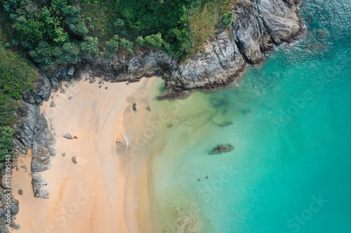 Aerial view of Nai Harn beach in Phuket  Thailand