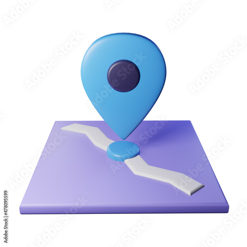 location pin or navigation icon with mini map 3D rendering. Free Download location pin or navigation icon with mini map 3D rendering. - GFXLoad