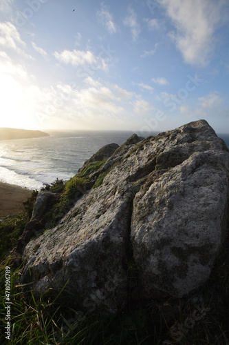 A granite boulder above Sennen Cove Cornwall